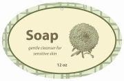Soothing Oval Bath Body Favor Tags